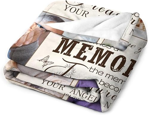 Miniatura 10 de Artsadd Manta conmemorativa personalizada en memoria amorosa de mamá, papá, padre, abuela, abuelo, nana, manta personalizada con foto, nombre,