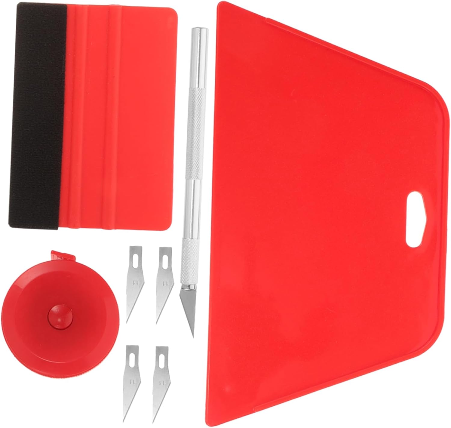 HOMSFOU 5sets Wallpaper Smoothing Tool Kit Automotive Film Application Scraper Squeegee and Seam Roller for Professional Results