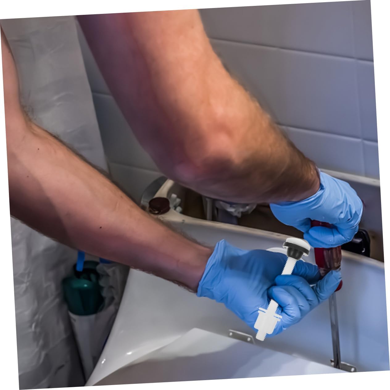 Mobestech 10pcs Toilet Seat Bolts for Old-fashioned Separated Tanks Easy Installation Leak Design Toilet Tank Screws for Performance Compatible