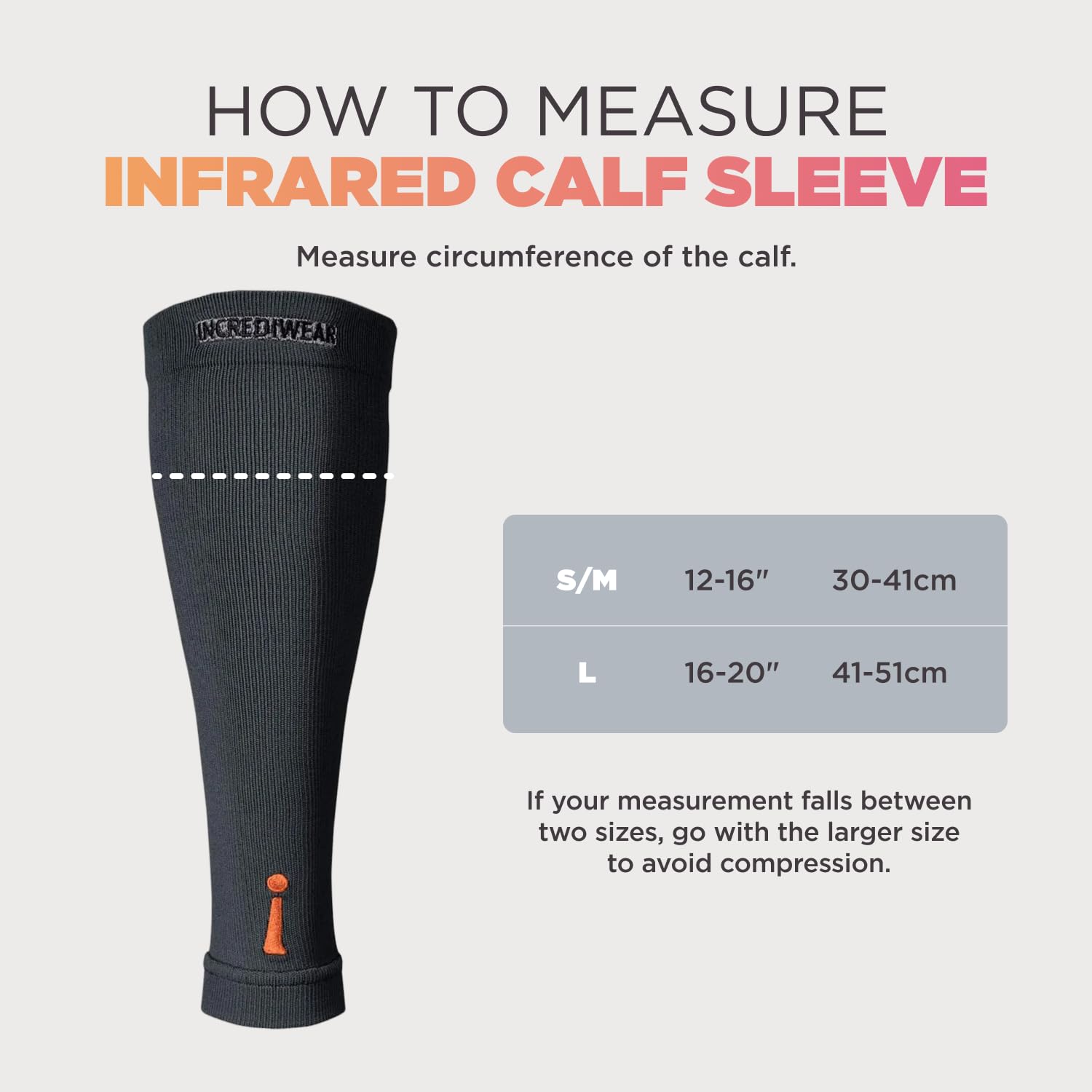 Incrediwear Inc Calf Sleeve, Unisex, Charcoal, Small