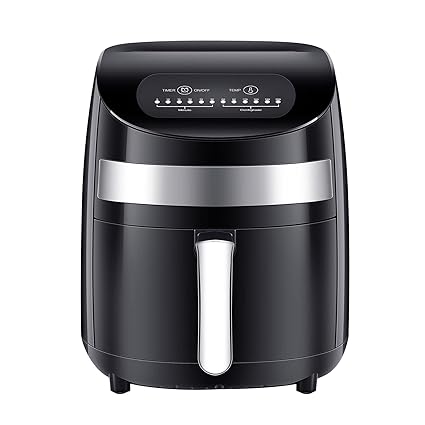 Ubersweet Air Fryer 1000W 3L Electric t Air Fryer Oven with LED Digital Sn Oil Free Nonstick Pot with Knob Timer Temrature Control Air Fryer EU Plug