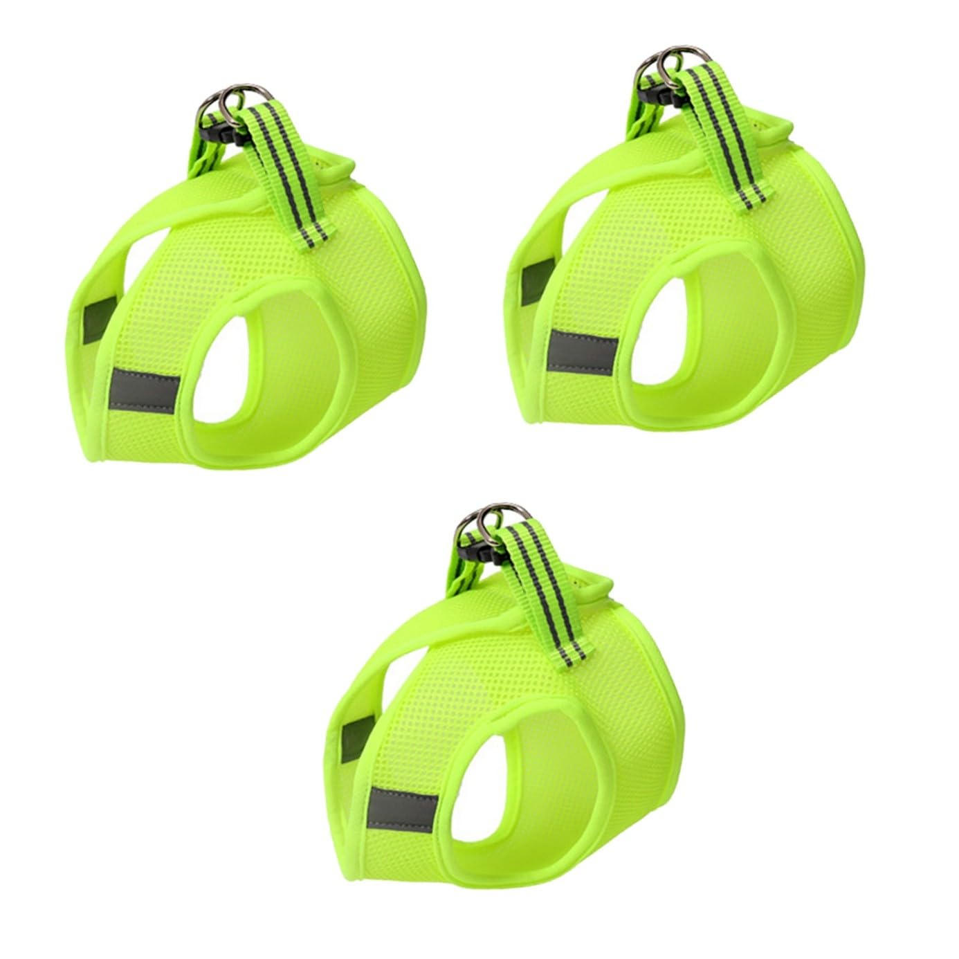 Kisangel 3piezas Arnés Tipo Chaleco para Gatos Arnés Transpirable y Cómodo Diseño Creativo Color Verde Frutal para Paseos y Entrenamiento De Mascotas