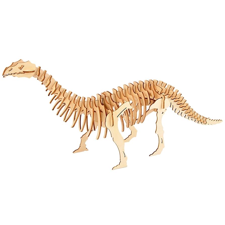 Amazon.co.jp: 恐竜ブロントサウルス 木製立体パズル ウッド