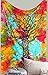 Rainbow Tye dye Tree tapestry colorful tapestry Tree of life tapestry wall hanging Hippie Tapestries Dorm Decor indian Bohemian Bedspread tapestries Bedding Bed cover by Jaipur Handloom
