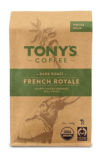 Miniatura 1 de Tony's Coffee, French Royale (12 onzas), café de grano entero tostado oscuro, orgánico y de comercio justo