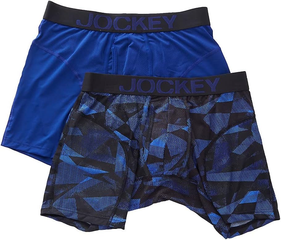 Jockey Men's Underwear RapidCool 9" Boxer Brief - 2 Pack