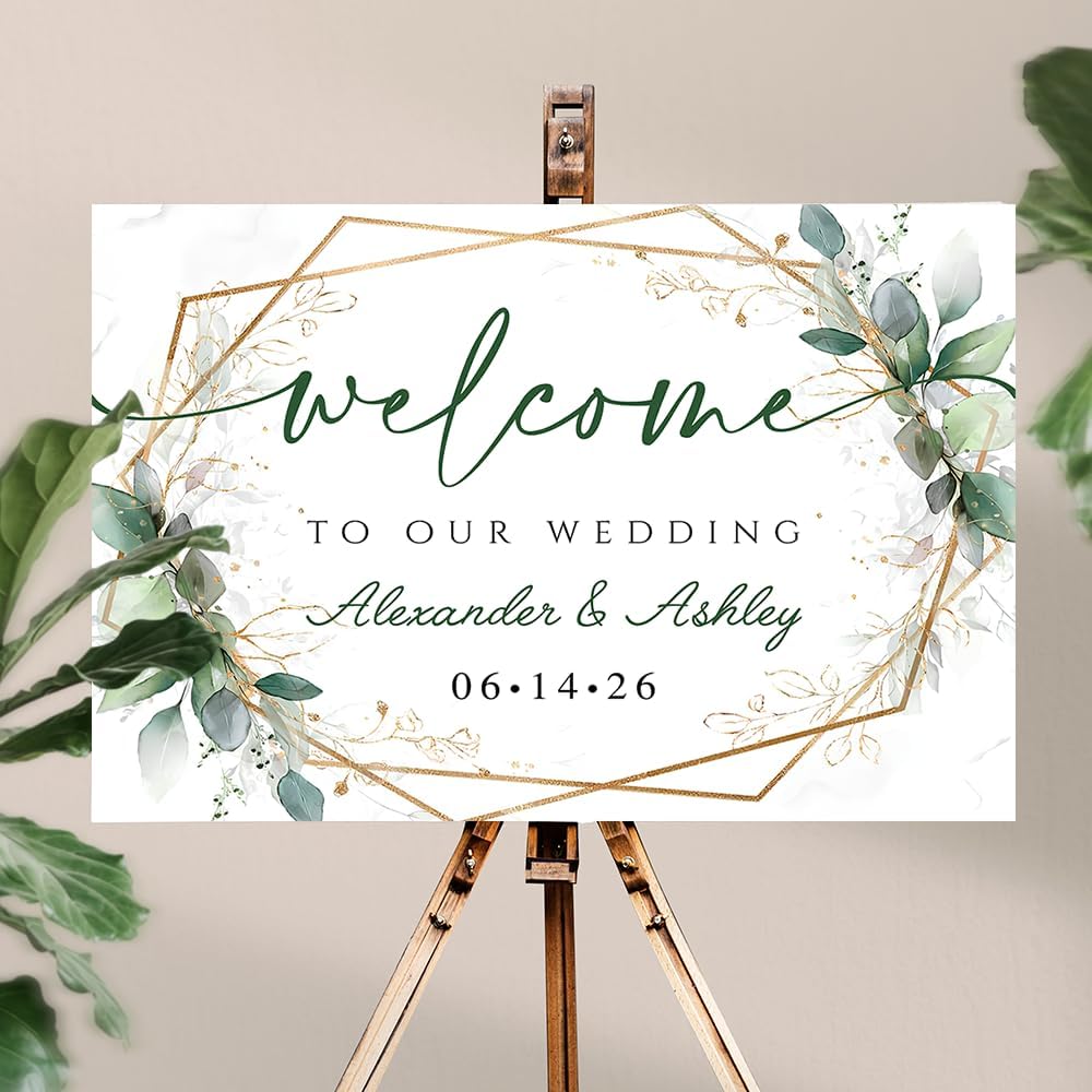 Personalized Wedding Yard Sign Outdoor Welcome Decoration for Ceremony Entrance and Reception Lawn Display, Custom Wedding Sign for Bride and Groom Celebration.#19