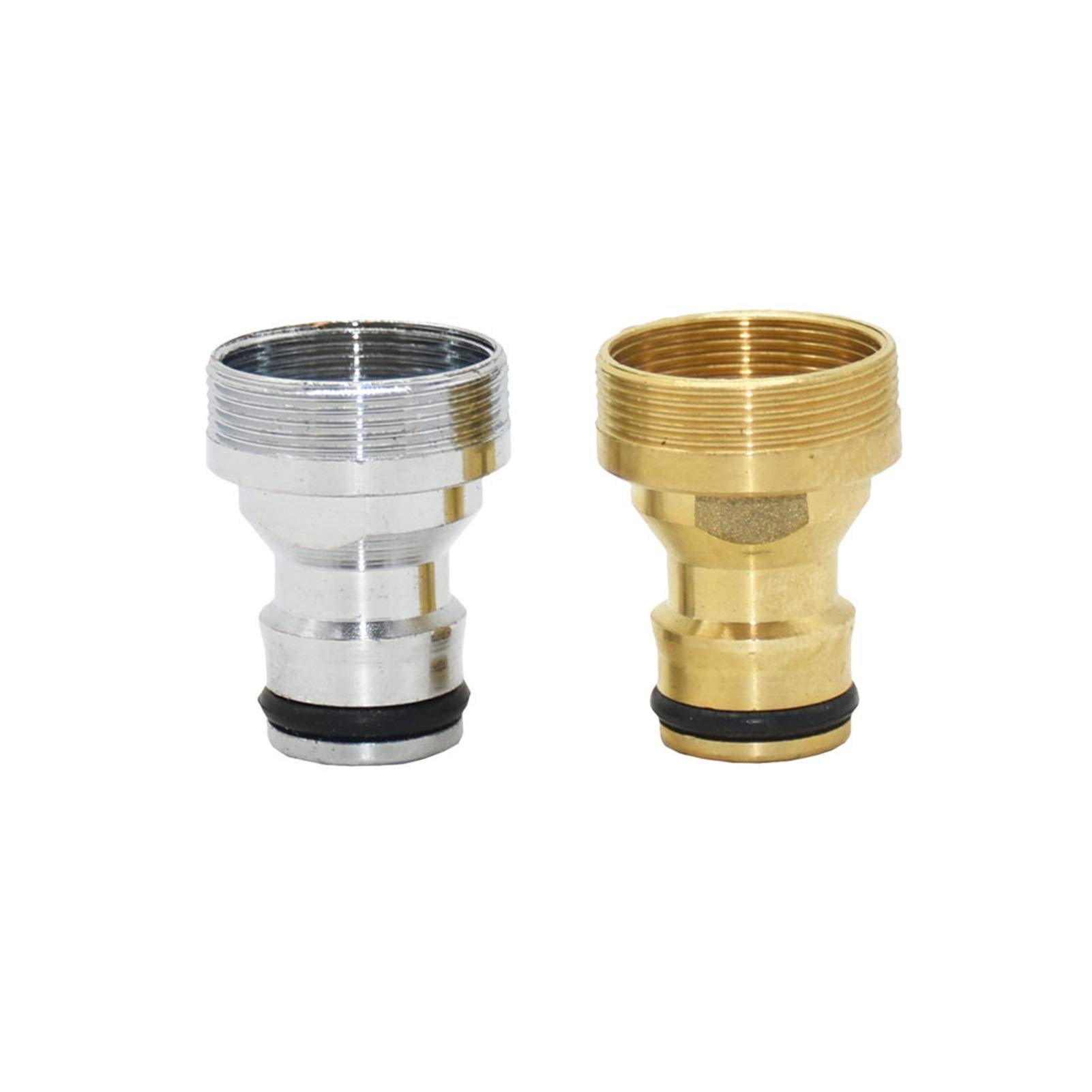 Conectores para mangueras de jardín 30 piezas de latón hembra M22 M24 Conector roscado macho 5/8 "Conector rápido del grifo for el grifo de baño accesorios de cobre(Plating silver)