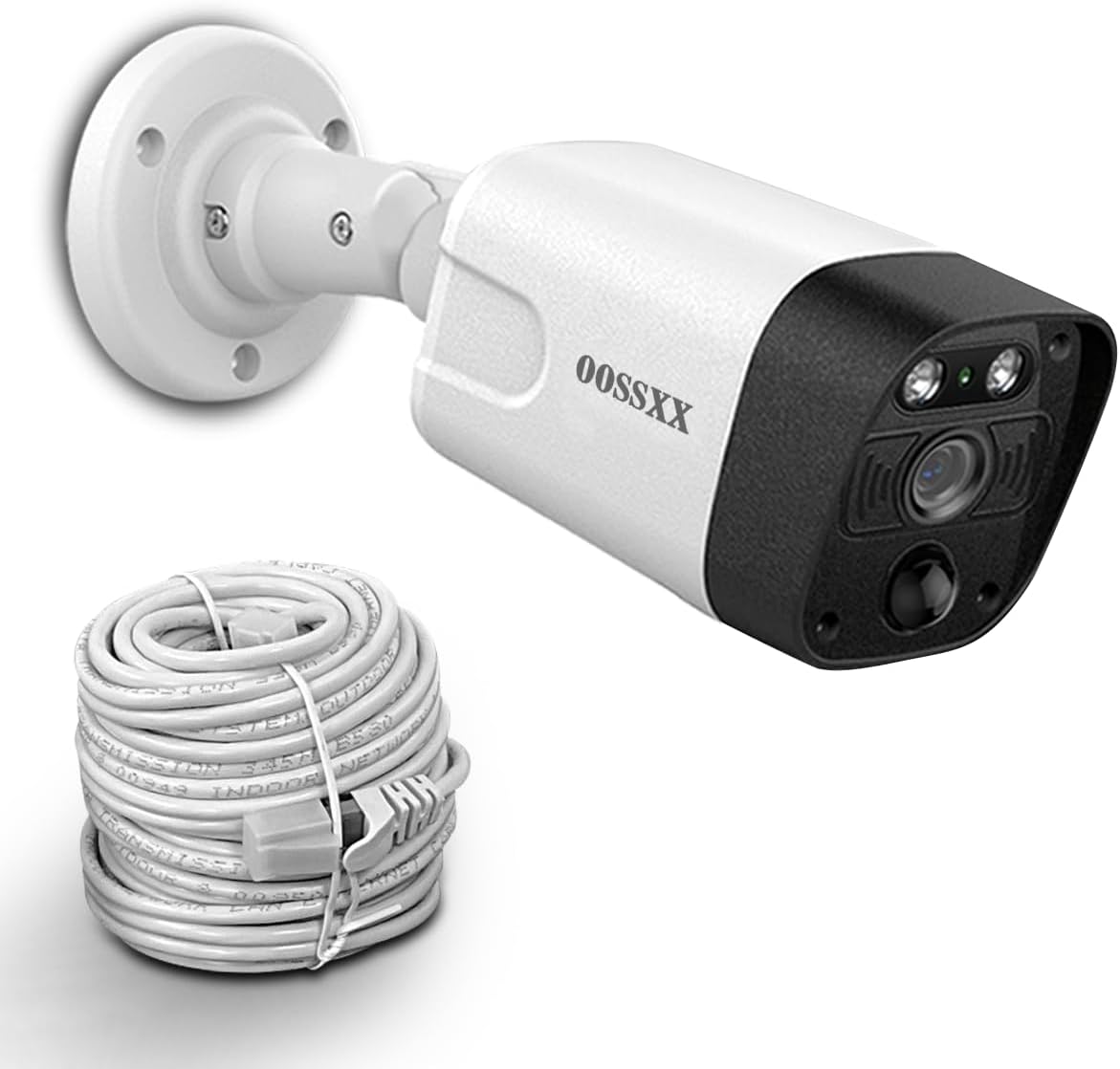 OOSSXX 4K PIR Extend Camera Outdoor Indoor Video Surveillance Security Waterproof Wired POE Camera, Home IP 4K 8MP, Night Vision, Just Extend POE Kits