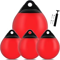 Vista 24 de Bolas de Boya de Barco de 10/12/15 Pulgadas, Boya de Ancla Flotante Redonda, Guardabarros de Barco Inflables de Vinilo, Boyas de Anclaje de Barco