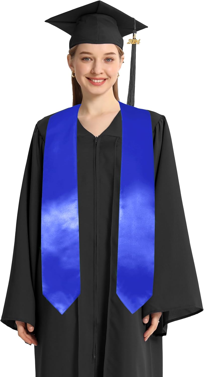 Adult Plain Graduation Stole 60" Grad Sash