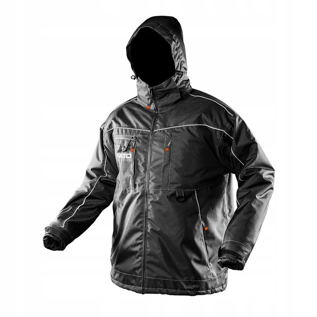 NEO TOOLS Spodnie softshellowe, czarne, zimowe, wodoszczelne, softshellowe, spodnie rekreacyjne, spodnie robocze, outdoorowe, spodnie ochronne, spodnie trekkingowe, S-3XL