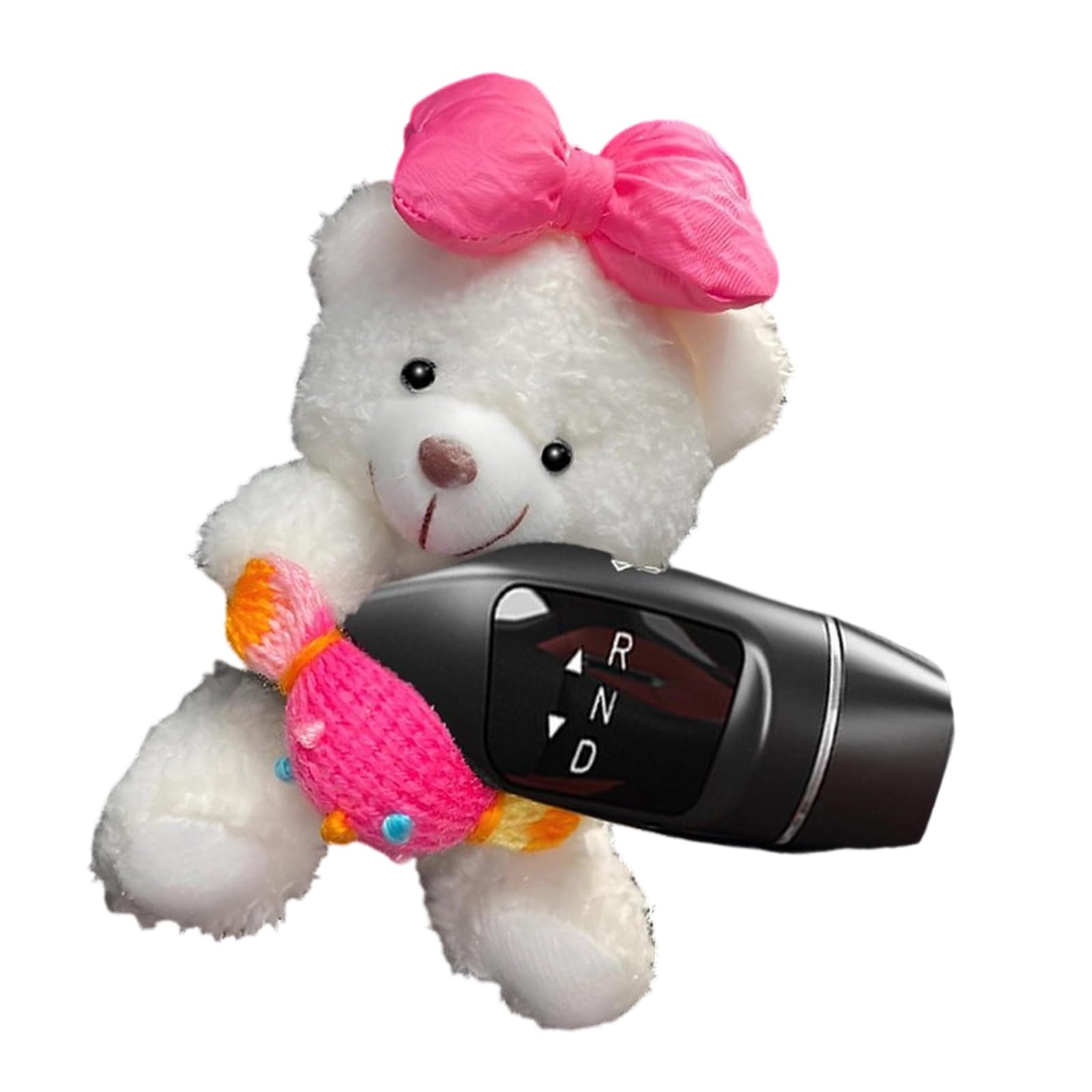HDOYTXXM Playful Plush Bear Car Dashboard Accessories Gear Shifting Ornament Decorative Doll Suitable for Windshield Wiper Reflector Rearview Ornament