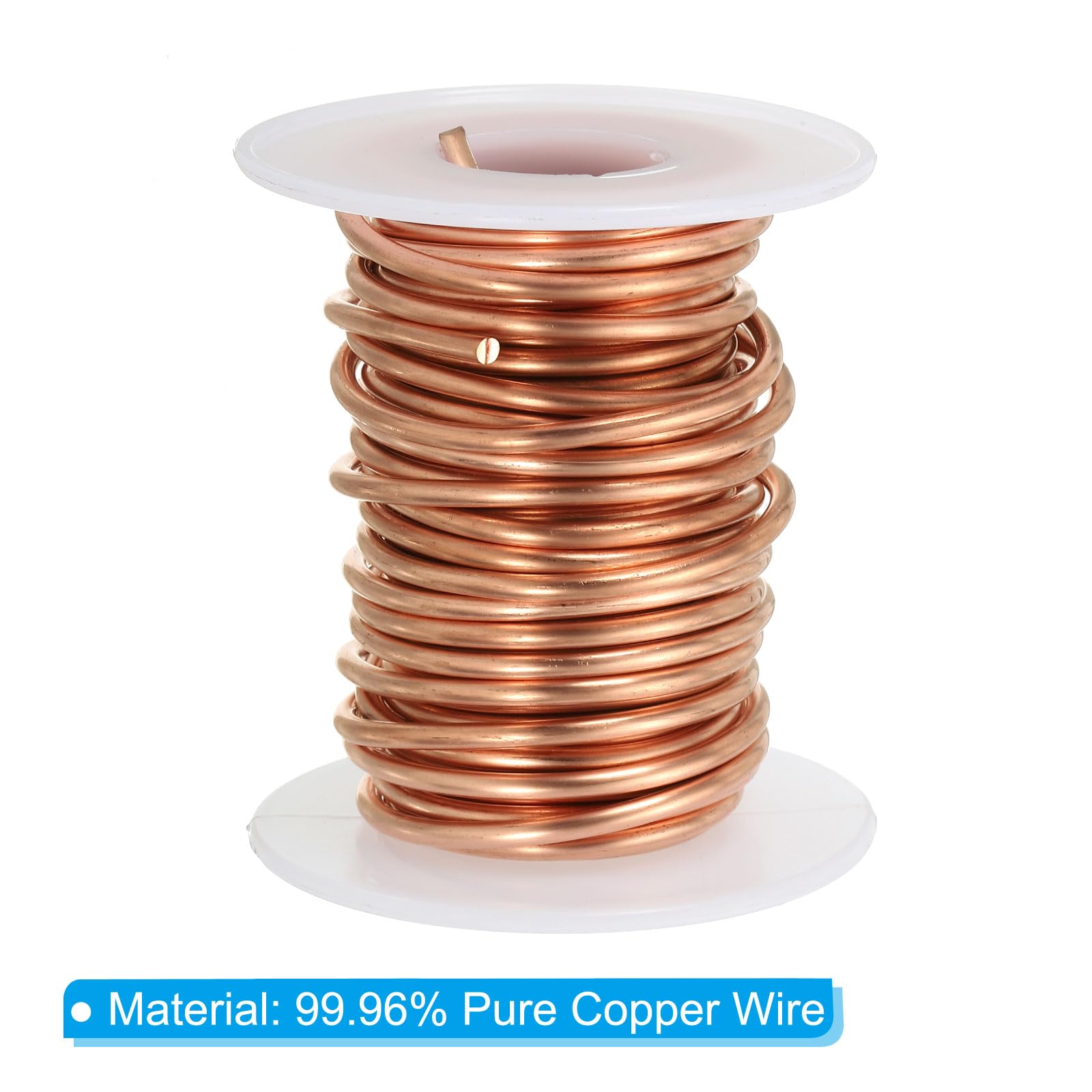 PATIKIL 19.68 Feet Solid Bare Copper Wire,10 Gauge 99.96% Pure Copper Wire 2.5mm Soft Beading Wire Metal Plant Stem Ties for Jewelry Craft (6m) - Image 3