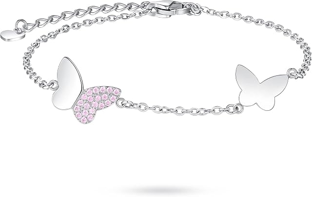 CDE Bracelets for Women Butterfly Gold Plated 925 Sterling Silver Jewellery Gifts for Women Her Girlfriend Wife Mom Anniversary Birthday Graduation Valentines