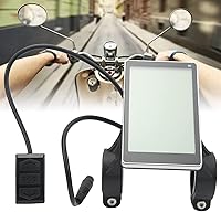Vista 6 de Pantalla LCD de bicicletas eléctricas, instrumento LCD de conversión de bicicletas, pantalla LCD M5 con panel de conector hermético Pantalla