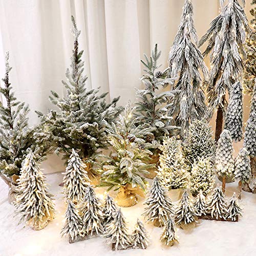 Adorno de Navidad YXWYXWA tipo cedro de pie con nieve artificial de 120x50cm para regalo 3