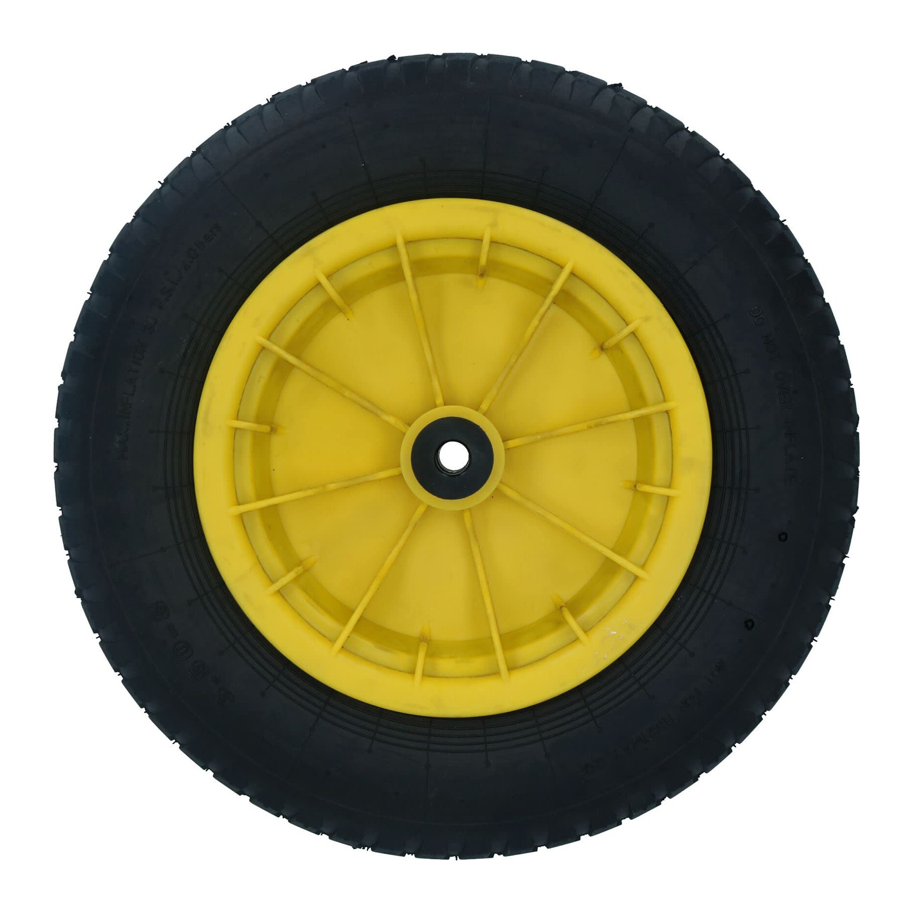 Schubkarrenrad, 35,6 cm, maximale Belastung 160 kg, 25,4 mm oder 13 mm Bohrung, 2 Stück
