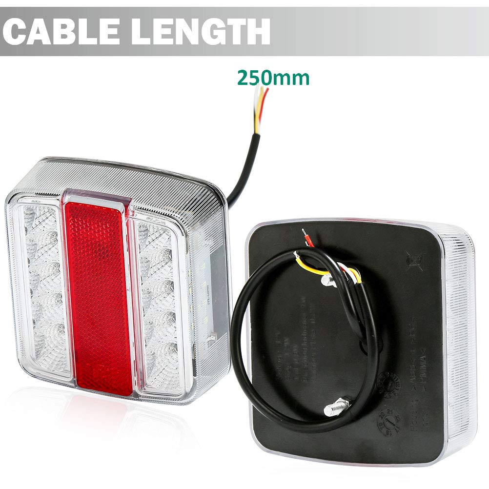 AGRISHOP LED Rückleuchten Set Für Anhänger - 12V Wasserdicht Mit E-Zulassung