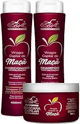 Kit Capilar Vinagre De Maça Belkit- Shampoo+Condicionador+Máscara