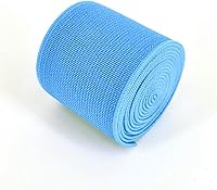 Vista 33 de 1 rollo de cordón elástico plano de 1.5 pulgadas de ancho por 3 yardas de banda elástica sarga de doble cara (#1 Blanco)