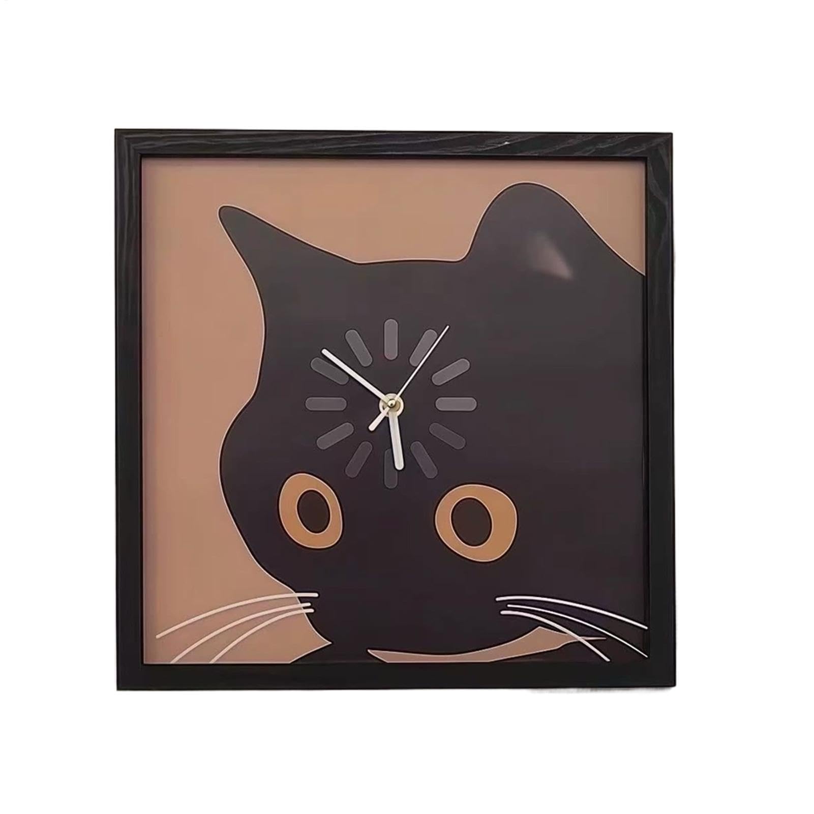 Horloge murale chat de 30 cm pour decorer vos murs et chasser la monotonie