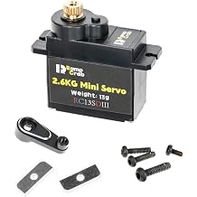RC Steering Servo with Servo Horn for Redcat Ascent-18, 1/18 RC Crawler Upgrades Parts Black Horn