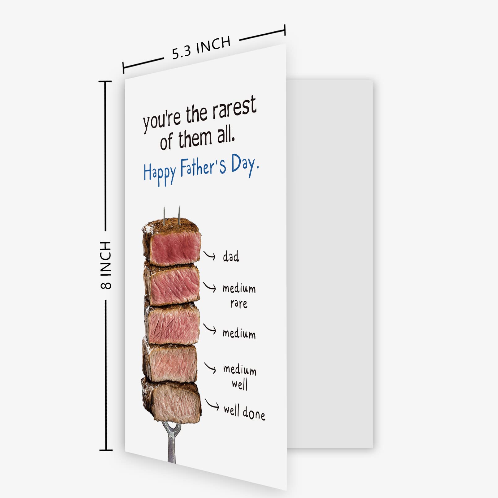 Funny Father's Day Steak Card, Cute Fathers Day Card Gift for Dad, You Are  the Rarest of Them All : Amazon.co.uk: Stationery & Office Supplies