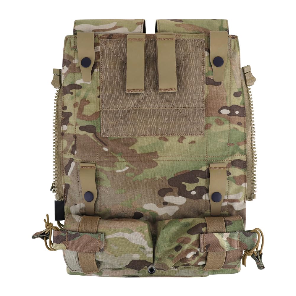 KRYDEX Tactical Modular Zip On Backpack for Vest JPC2.0 CPC AVS Zipper Molle Back Panel (MC)