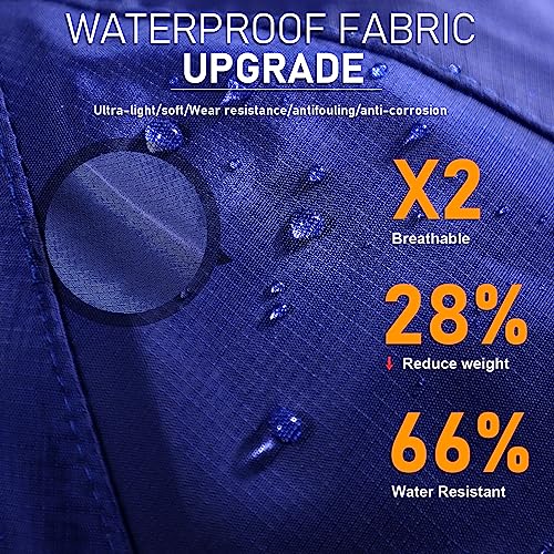 Lvaiz Mens Waterproof Golf Baseball Cap Windproof Unstructured Upf50+ Outdoor Caps For Women Sport Adjustable Tennis Hat Blue, One Size #TOP2