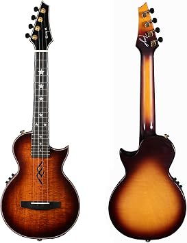 Enya Tenor Ukulele All Solid Hawaiian KOA Feng E Signature Pentagram Custom Ukelele Limited Version with Built-in AcousticPlus Pickup and Hard Case(ENYA E6 FE Koa)
