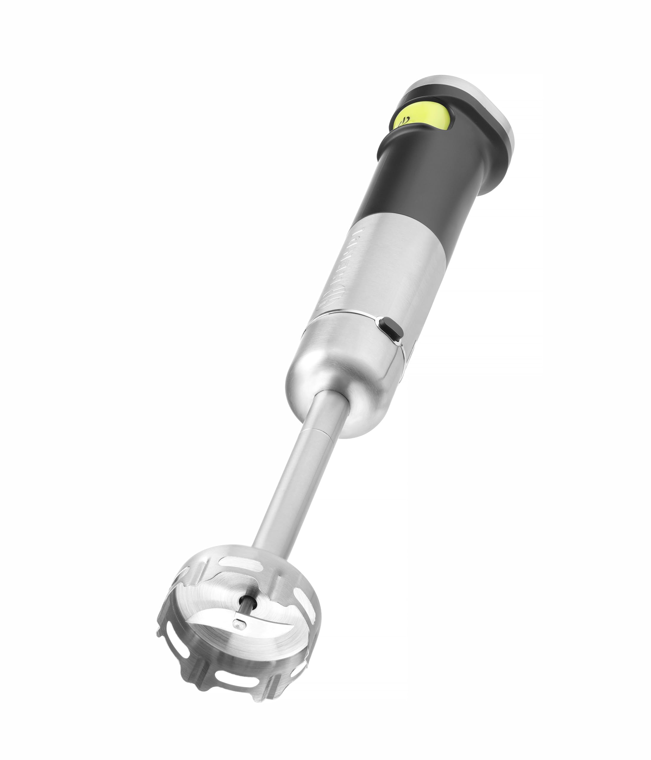 HENDI Mixeur plongeur, sans fil et rechargeable, mélangeur à main, vitesse réglable progressif avec 1 bouton sensitif, 2 piles rechargeables au lithium, 150W, ø65x(H)390mm, acier inoxydable