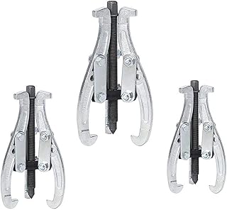 3-Jaw Gear Puller Set -OZHOMY Heavy Duty 3in, 4in and 6in Removal Tool Kit Carbon Steel Bearing Mechanic for Removal of Bearings Slide Gears, Pulley, and Flywheel（3PCS）