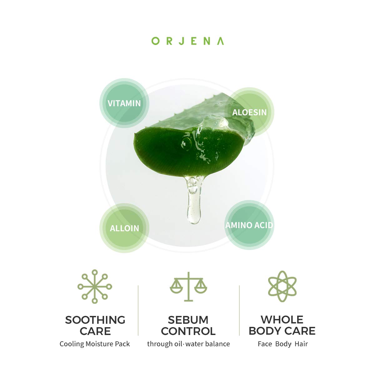 Orjena Pure Natural Aloe Vera 100% Moisture Soothing Gel 300ml :  Amazon.co.uk: Beauty