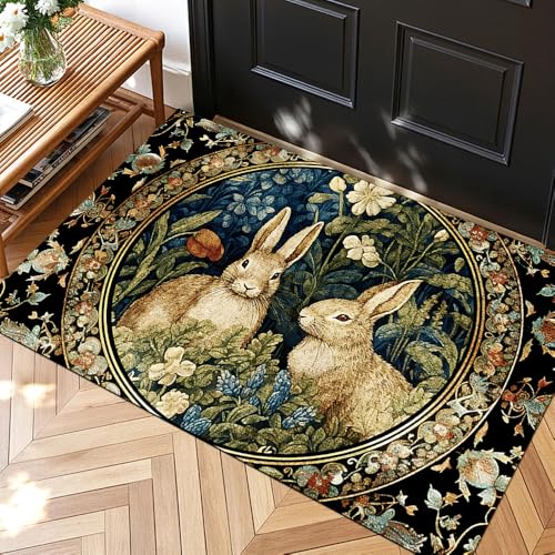 Tapete decorativo Fchen art con diseño de conejos 76x120 cm miniatura 3