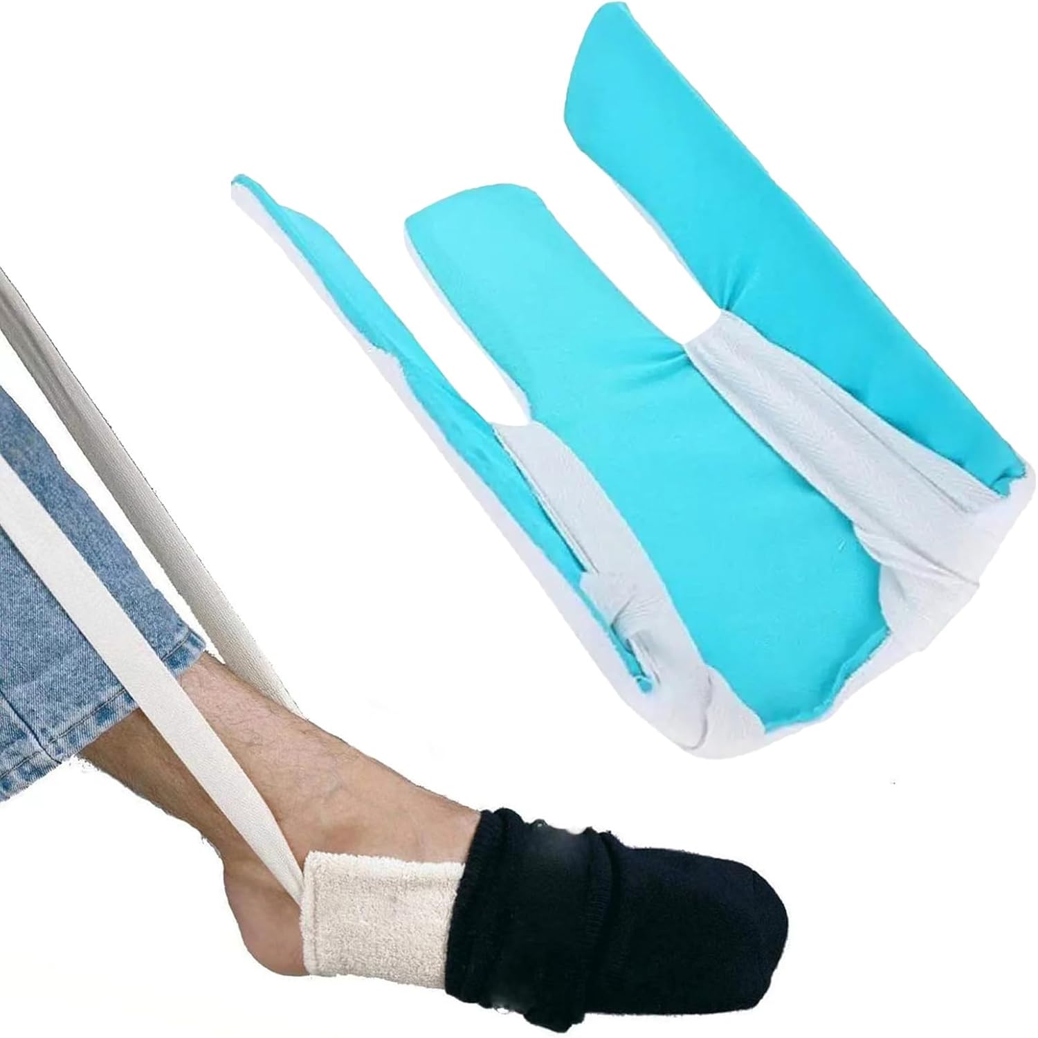 Sock Aid Device for Seniors,Sock Threader Easy On and Off Sock