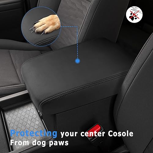 Miniatura 10 de INTGET Funda de consola central de automóvil para Nissan Frontier 2022 2023, accesorios de cuero, funda para reposabrazos de consola central,