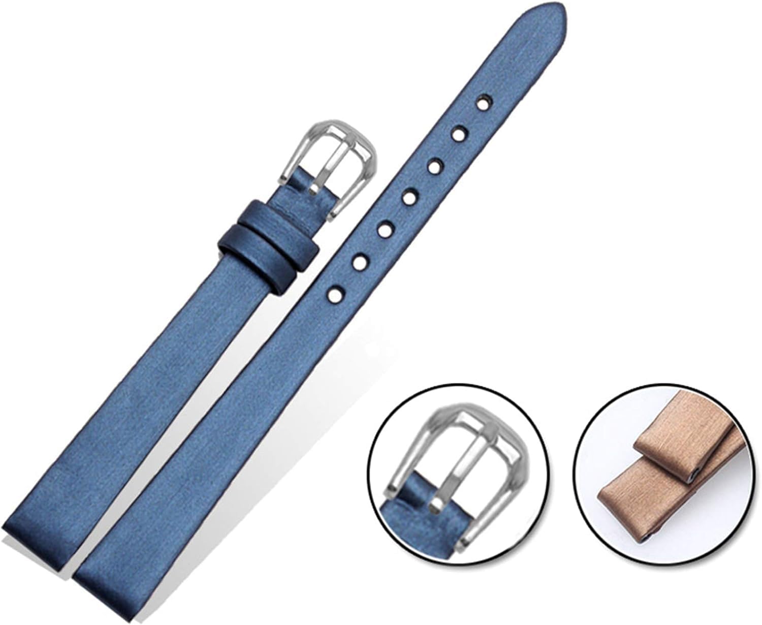 Elegantes Uhrenarmband, verstellbar, Uhrenarmband aus Leder, klassisch, Uhrenarmband, seidig, für Damen, Mini-Uhrenarmband, weich, wasserdicht, elegant