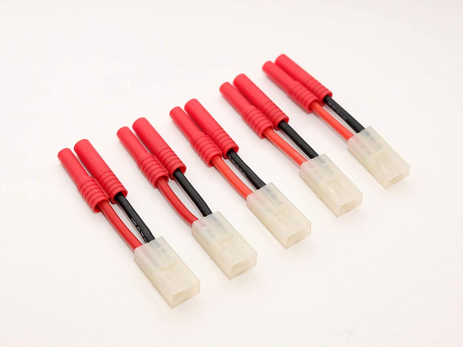 Connettore Per Batterie Lipo Rc Adattatore Da Connettore Maschio Turnigy HXT 4MM A Femmina EC5, Con Filo 12awg Lungo 3cm - Resistente Connettore 12AWG Per Moto Elettriche