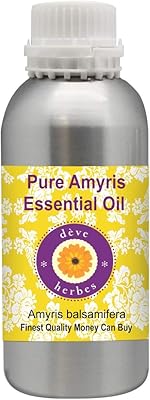 Deve Herbes Pure Amyris Essential Oil (Amyris balsamifera) Steam Distilled 300ml (10 oz)