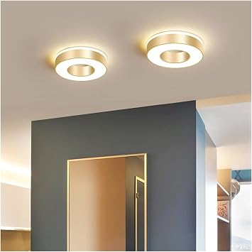 Ceiling Lights, LED Modern Chandelier Lamp, Ceiling Lights Balcony Lamp Gold Ceiling Lamp Compatible with Bedroom Study Round Square Corridor Light Art Deco,Modern LED (A-Cool White)