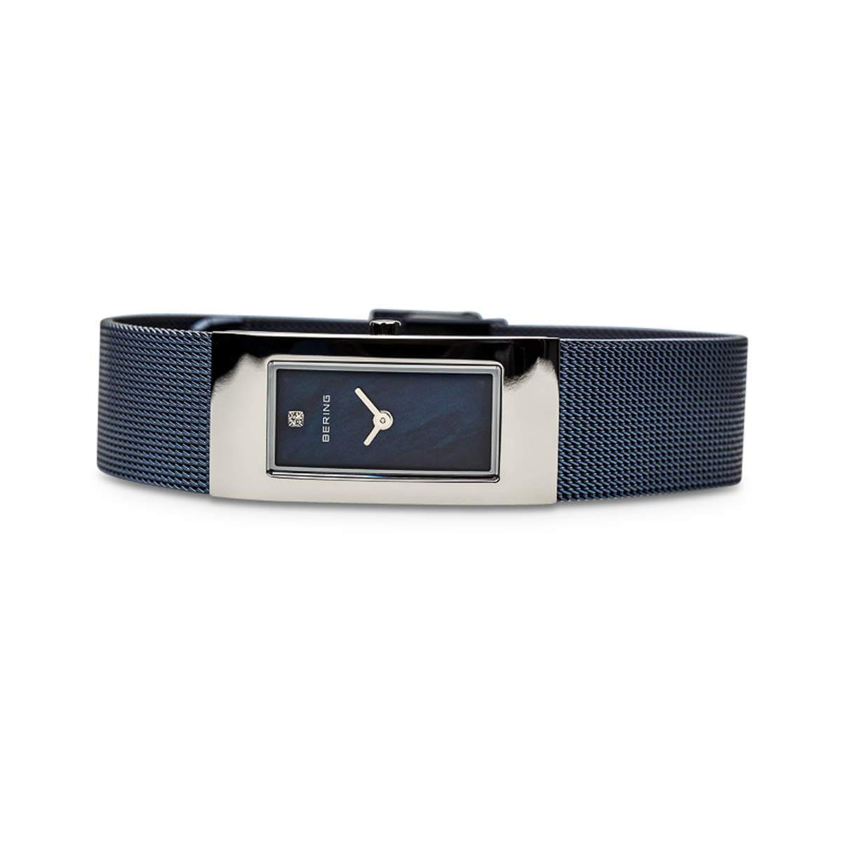 Bering Damen Quarz Uhr | Armbanduhr 17 mm Edelstahlgehäuse und Zifferblatt | Milanaisearmband | Saphierglas | 5 ATM | 10817