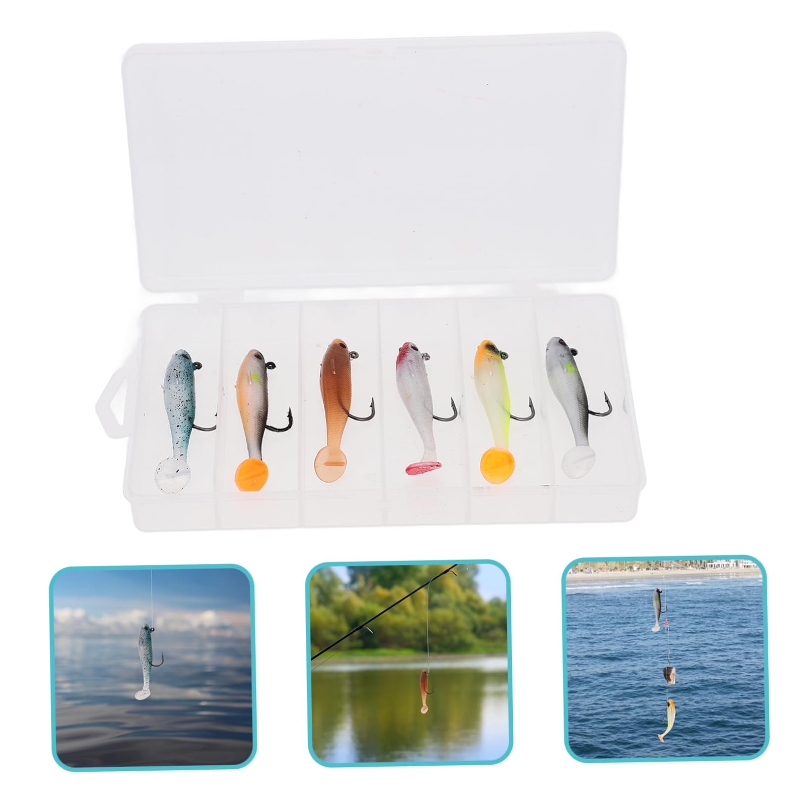 Hemobllo 24pezzi Esche Artificiali Per Pesca Esche Portatili e Resistenti Con Design Realistico Per Lago e Fiume