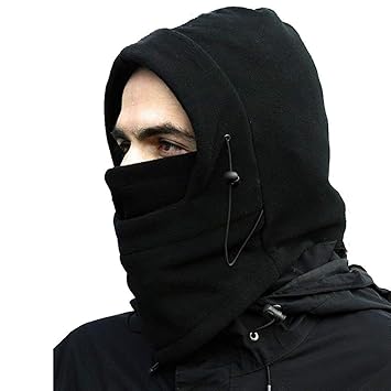Gajraj Unisex Polar Fleece Thick Warm Full Cover Face Mask/Winter Cap - image, photos