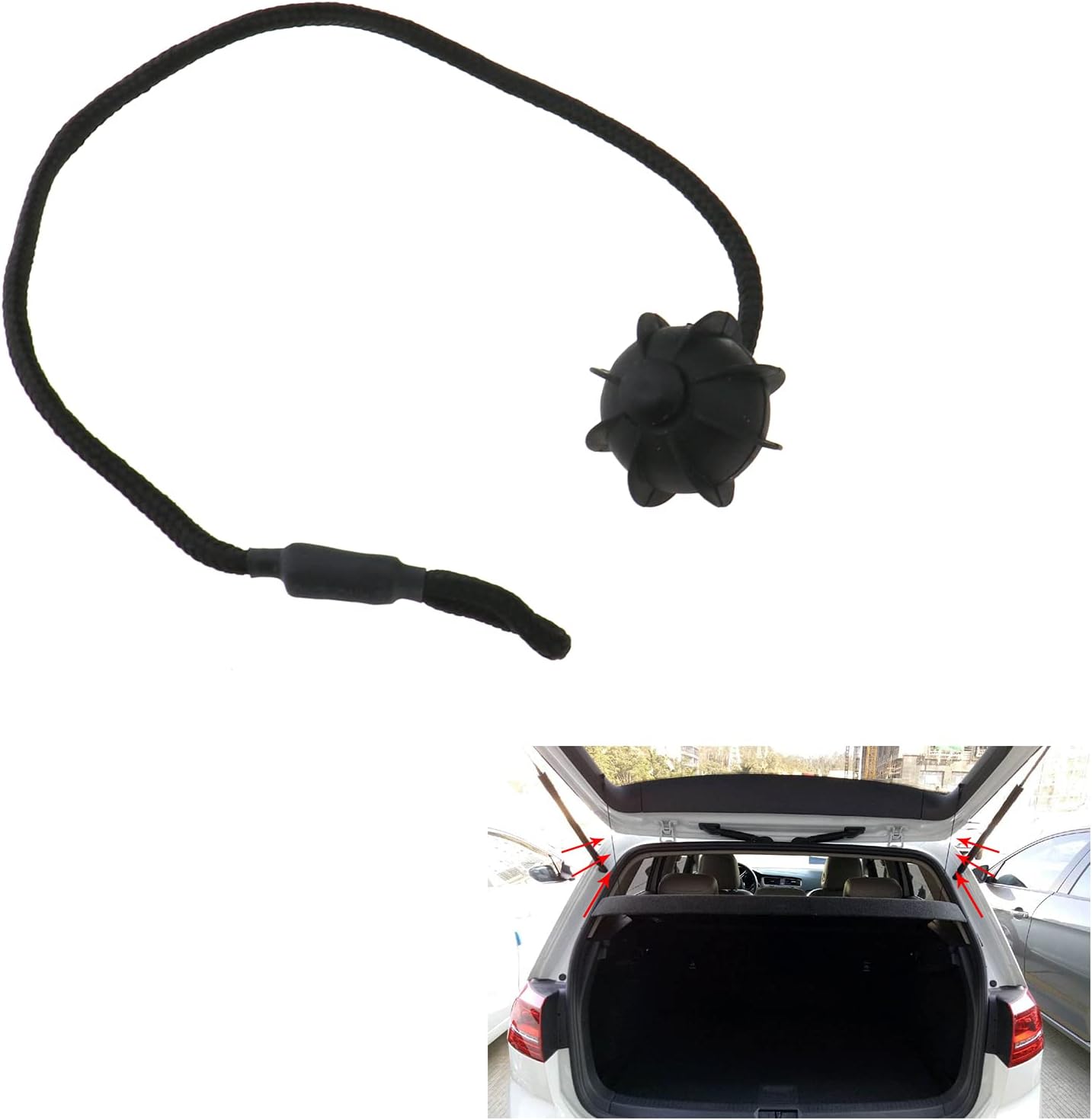 2 Corde Per Bagagliaio Auto - 45cm, Nylon, Con Clip E Palle, Per Ripiano Posteriore - Foto 12