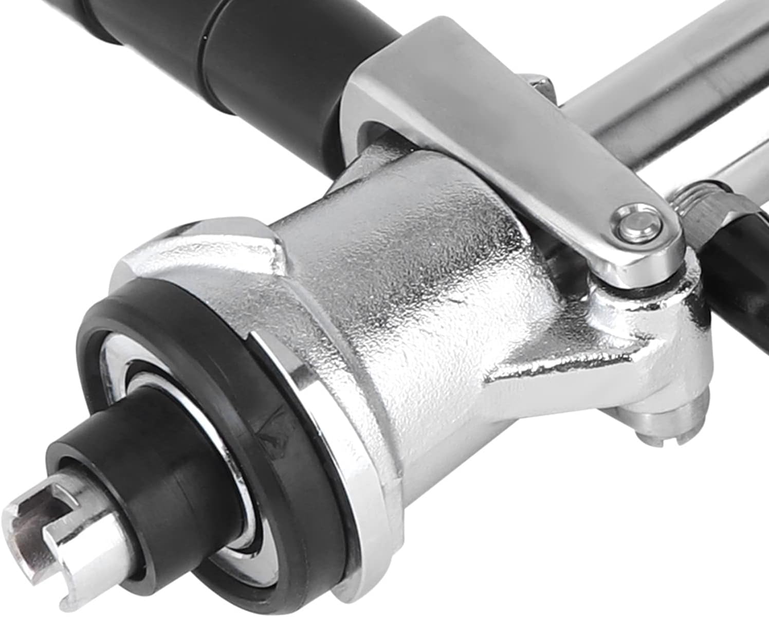 Beer Keg Pump, 8 Inch Draft Beer Tap, Stainless Steel Chrome Beer Dispenser, Heavy Duty Picnic Party Beer Pump, for Home Brewing, Bar, Outdoor Events