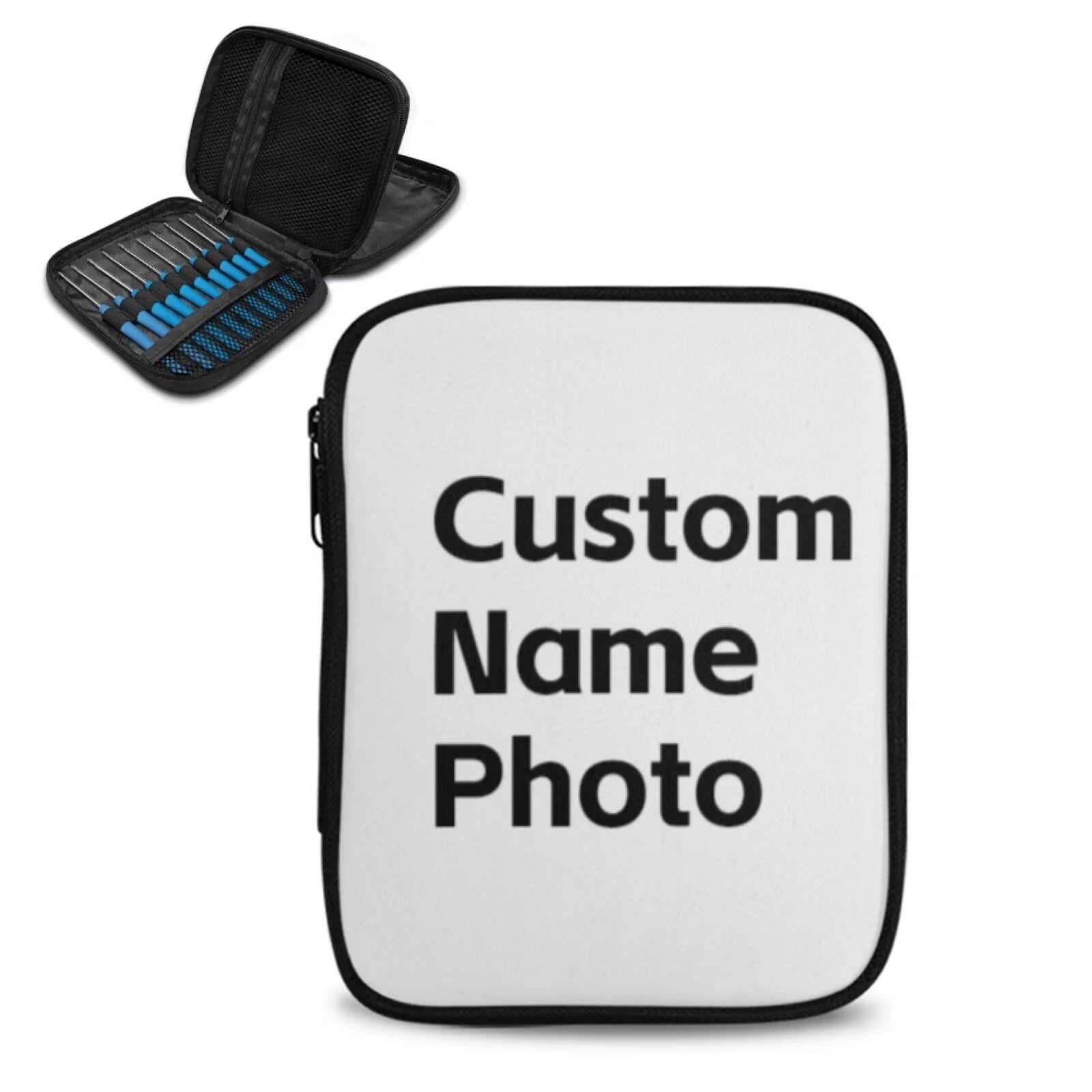 Luarisgur Custom Crochet Hook Case Organizer Personalized Empty Crochet Hook Case Portable Organizer Case for Interchangeable Circular Knitting Needles Crochet Hooks and Knitting Accessories