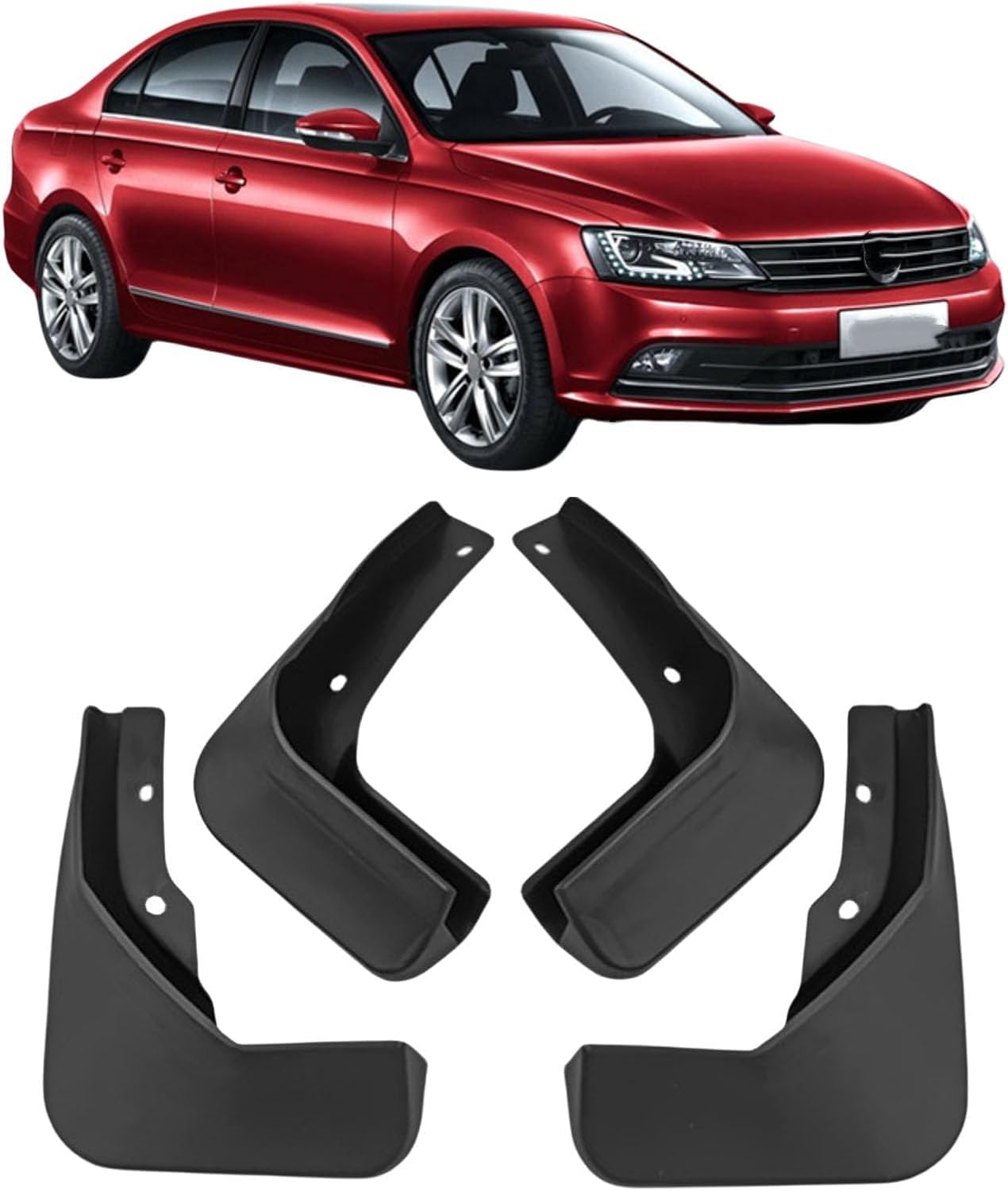 liufangfc 4PCS Heavy Duty Rubber Mud Flaps for VW Sagitar Jetta 2015-2018