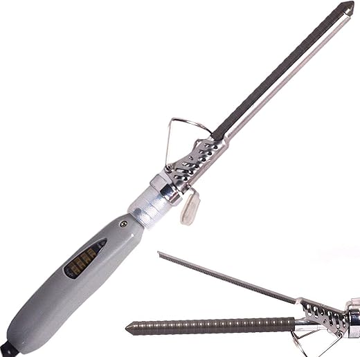 Dealsure Professional Hair Curler Iron Rod Brush Styler for Women Professional Hair Curler Tong with Machine Stick and Rolle (Silver)