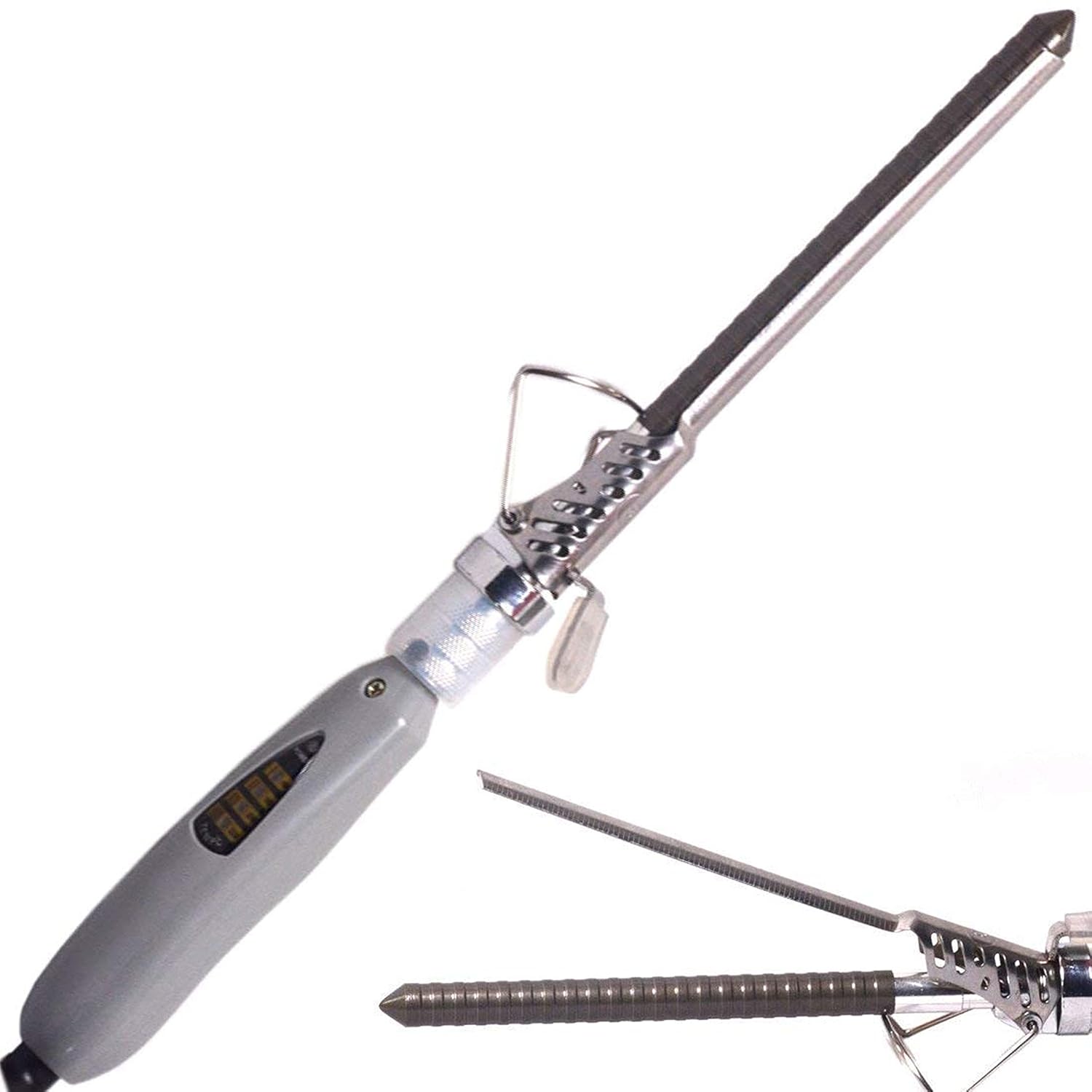 Dealsure Professional Hair Curler Iron Rod Brush Styler for Women Professional Hair Curler Tong with Machine Stick and Rolle (Silver)